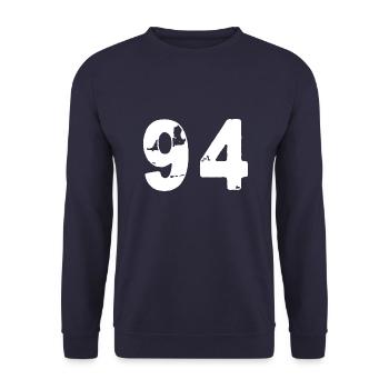 94 Maillot numéro - Sweat-shirt Unisexe - marine - Devant - Alina (178cm) & Michal (187cm)