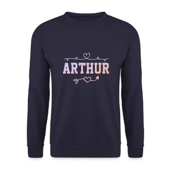 Arthur - Unisex Pullover - Navy - Vorne - Alina (178cm) & Michal (187cm)