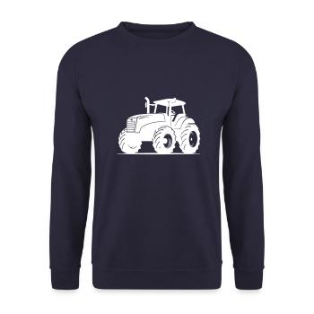 Traktor Farmer Symbol Bauer - Unisex Pullover - Navy - Vorne - Alina (178cm) & Michal (187cm)