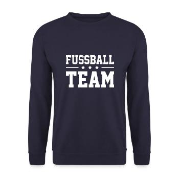 Football Team - Unisex Sweatshirt - navy - Front - Alina (178cm) & Michal (187cm)