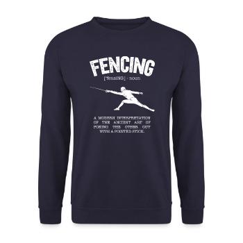 Fechten - Unisex Pullover - Navy - Vorne - Alina (178cm) & Michal (187cm)
