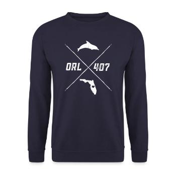 Orlando Florida - Unisex Pullover - Navy - Vorne - Alina (178cm) & Michal (187cm)