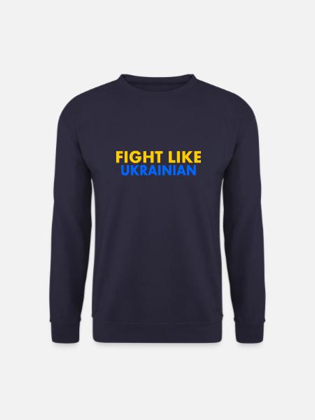 Fight like ukrainian - Unisex Pullover - Navy