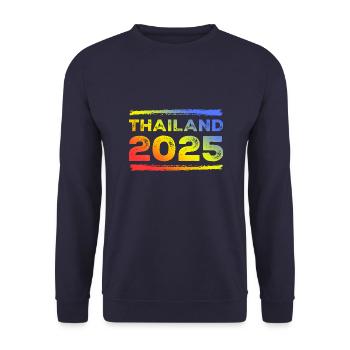 Thailand 2025 Bunt - Unisex Pullover - Navy - Vorne - Alina (178cm) & Michal (187cm)