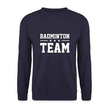 Badminton Team - Unisex Pullover - Navy - Vorne - Alina (178cm) & Michal (187cm)