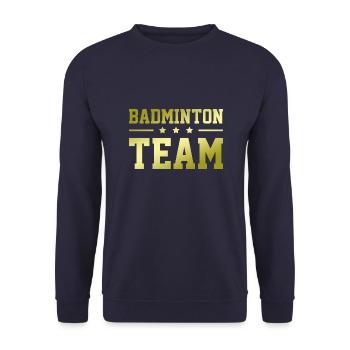 Badminton Team - Unisex Pullover - Navy - Vorne - Alina (178cm) & Michal (187cm)