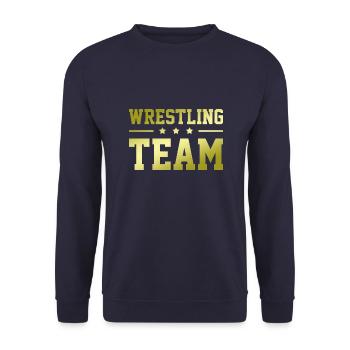 Wrestling Team - Unisex Sweatshirt - navy - Front - Alina (178cm) & Michal (187cm)