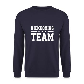 Kickboxing Team - Unisex Pullover - Navy - Vorne - Alina (178cm) & Michal (187cm)
