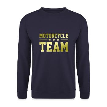 Motorcycle Team - Unisex Sweatshirt - navy - Front - Alina (178cm) & Michal (187cm)