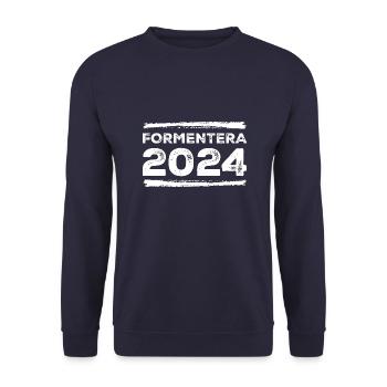 Formentera 2024 Saying - Unisex Sweatshirt - navy - Front - Alina (178cm) & Michal (187cm)