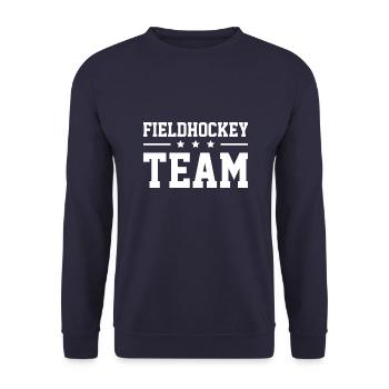 Fieldhockey Team - Unisex Pullover - Navy - Vorne - Alina (178cm) & Michal (187cm)