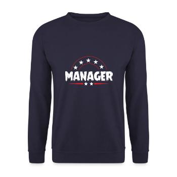 Manager Beruf - Unisex Pullover - Navy - Vorne - Alina (178cm) & Michal (187cm)