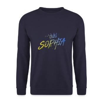 Sophia - Unisex Sweatshirt - navy - Front - Alina (178cm) & Michal (187cm)