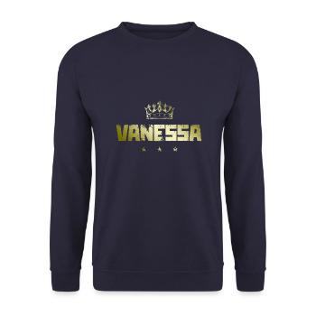 Vanessa - Unisex Pullover - Navy - Vorne - Alina (178cm) & Michal (187cm)