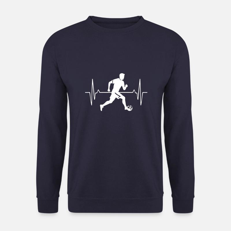 Fussballer Fussball Spieler Mann Puls Frequenz - Unisex Pullover - Navy