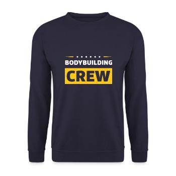 Bodybuilding Crew - Unisex Pullover - Navy - Vorne - Alina (178cm) & Michal (187cm)