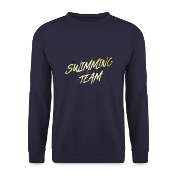 Swimming Team - Unisex Sweatshirt - navy - Front - Alina (178cm) & Michal (187cm)