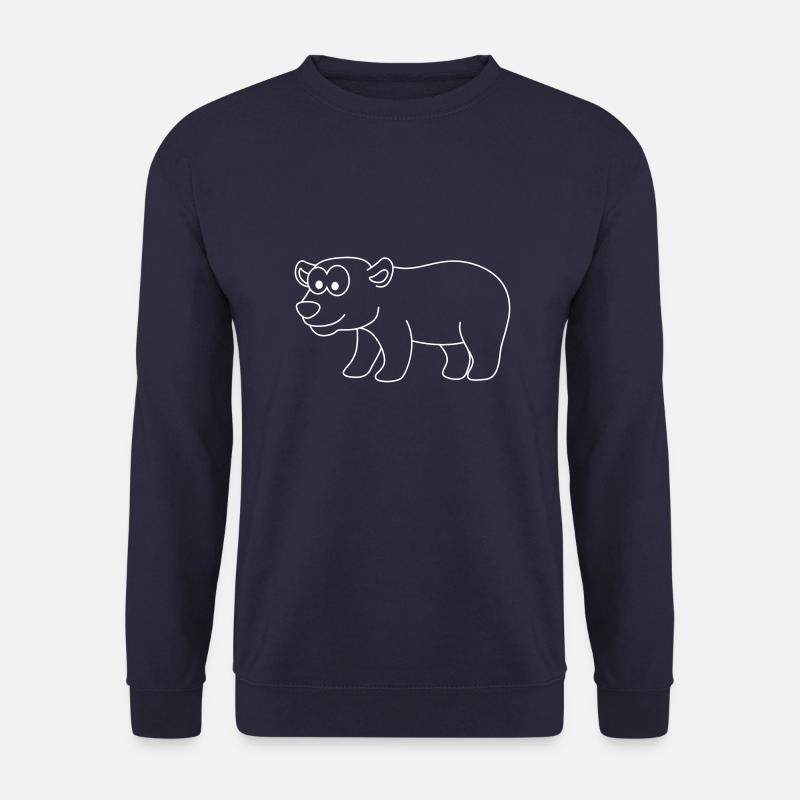 Eisbär Comic Tier - Unisex Pullover - Navy