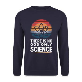 Atheismus Atheist Anti-Religion Agnostiker - Unisex Pullover - Navy - Vorne - Alina (178cm) & Michal (187cm)