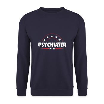 Psychiater Beruf - Unisex Pullover - Navy - Vorne - Alina (178cm) & Michal (187cm)