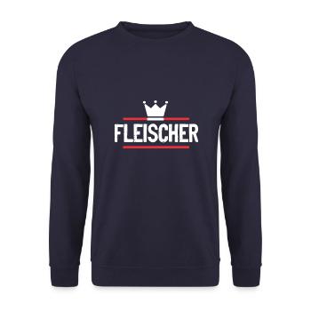 Fleischer Beruf - Unisex Pullover - Navy - Vorne - Alina (178cm) & Michal (187cm)