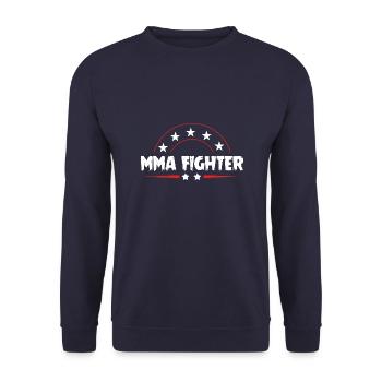 MMA Fighter Mixed Martial Arts - Unisex Pullover - Navy - Vorne - Alina (178cm) & Michal (187cm)