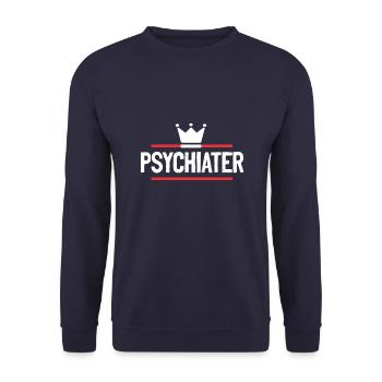 Psychiater Beruf - Unisex Pullover - Navy - Vorne - Alina (178cm) & Michal (187cm)