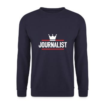Journalist Beruf - Unisex Pullover - Navy - Vorne - Alina (178cm) & Michal (187cm)