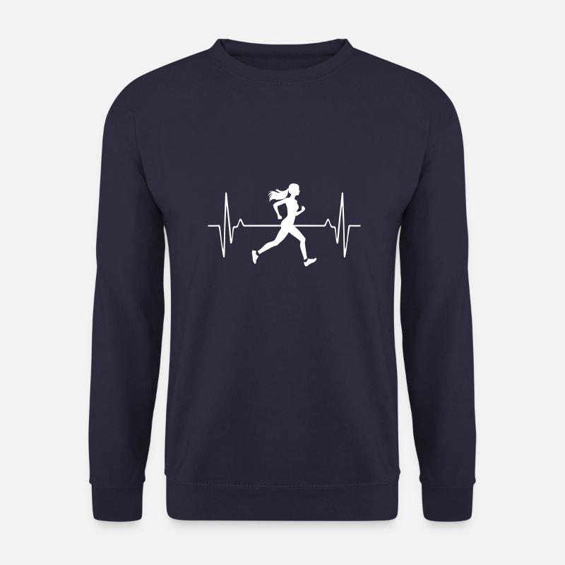 Running Marathon Frau Puls Frequenz - Unisex Pullover - Navy