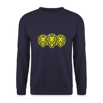 Löwen Team Krone - Unisex Pullover - Navy - Vorne - Alina (178cm) & Michal (187cm)