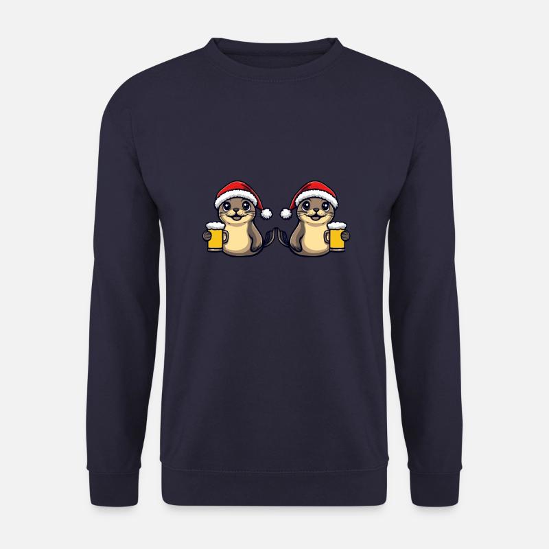 Robbe Tier Weihnachten Bier Team - Unisex Pullover - Navy
