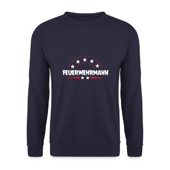 Feuerwehrmann Feuerwehr - Unisex Pullover - Navy - Vorne - Alina (178cm) & Michal (187cm)