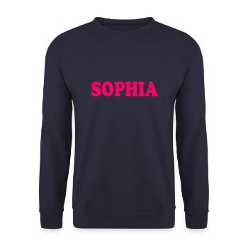Sophia - Unisex Sweatshirt - navy - Front - Alina (178cm) & Michal (187cm)