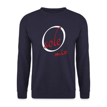 O Sole Mio - Unisex Pullover - Navy - Vorne - Alina (178cm) & Michal (187cm)