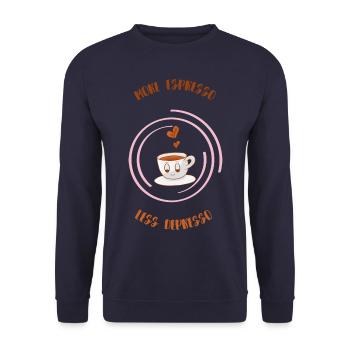 Kaffee Liebe 22 - Unisex Pullover - Navy - Vorne - Alina (178cm) & Michal (187cm)