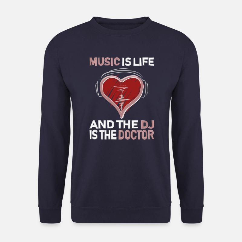 DJ - Musik ist Leben - Unisex Pullover - Navy