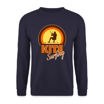 Kite Kiter Kitesurfing - Unisex Sweatshirt - navy - Front - Alina (178cm) & Michal (187cm)