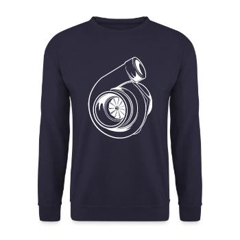 Cadeau de réglage de la pression de suralimentation du turbocompresseur turbo - Sweat-shirt Unisexe - marine - Devant - Alina (178cm) & Michal (187cm)