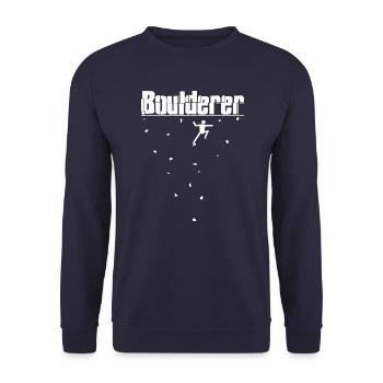 Bouldern Boulderer - Unisex Pullover - Navy - Vorne - Alina (178cm) & Michal (187cm)