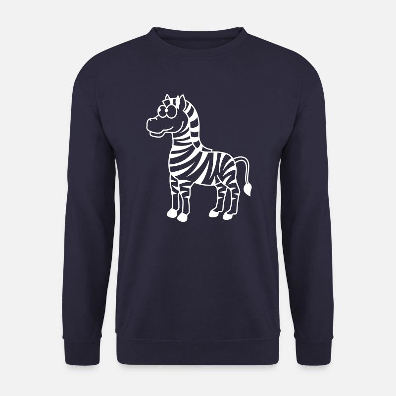 Zebra Comic Tier - Unisex Pullover - Navy