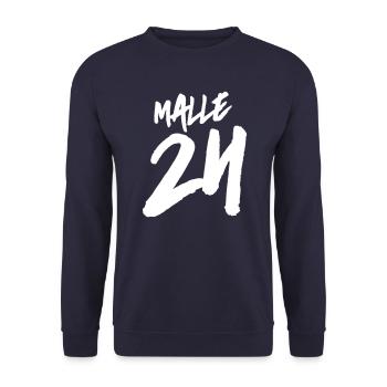 Malle 24 Mallorca - Sweat-shirt Unisexe - marine - Devant - Alina (178cm) & Michal (187cm)