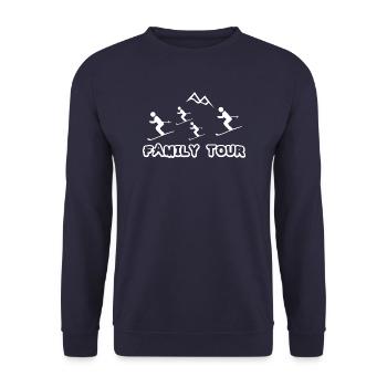 Visite en famille - Sweat-shirt Unisexe - marine - Devant - Alina (178cm) & Michal (187cm)