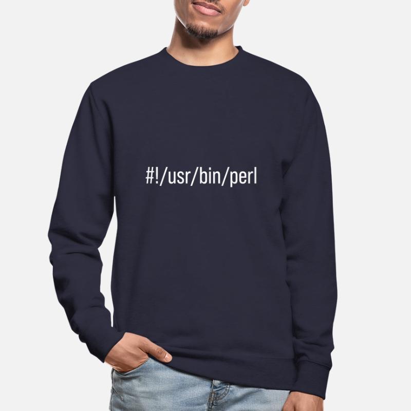 Usr Bin Perl Programmer Programing Languager Meme Sweat-shirt Unisexe