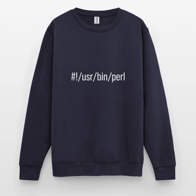 Usr Bin Perl Programmer Programing Languager Meme Sweat-shirt Unisexe