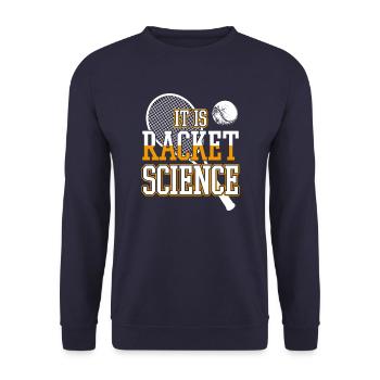 Tennis Player Fan Lover Coach Gift - Unisex Pullover - Navy - Vorne - Alina (178cm) & Michal (187cm)