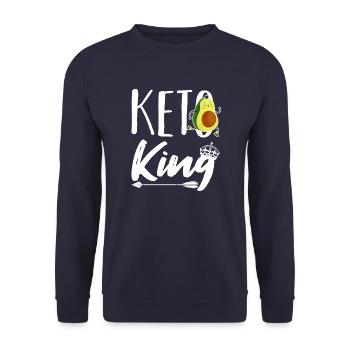 Keto King Low Carb Lifestyle Diet Diet Femmes - Sweat-shirt Unisexe - marine - Devant - Alina (178cm) & Michal (187cm)