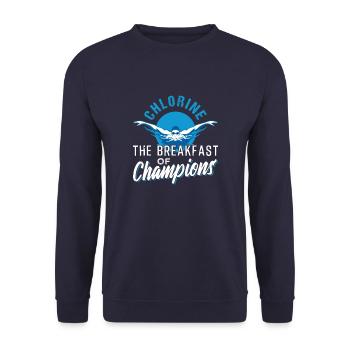 Nager natation amateur de sport - Sweat-shirt Unisexe - marine - Devant - Alina (178cm) & Michal (187cm)