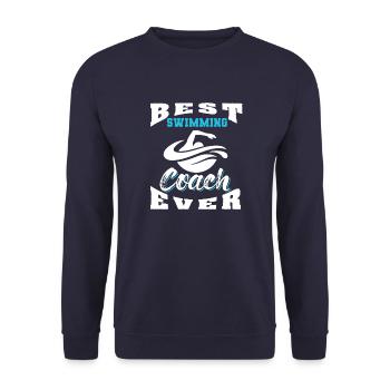 Nager natation amateur de sport - Sweat-shirt Unisexe - marine - Devant - Alina (178cm) & Michal (187cm)