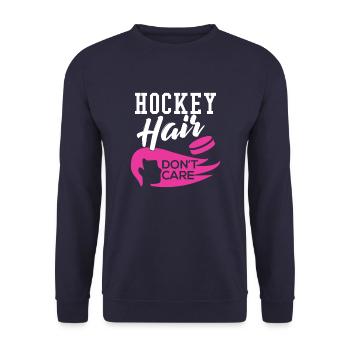 Hockey Hair Don’t Care - Sweat-shirt Unisexe - marine - Devant - Alina (178cm) & Michal (187cm)