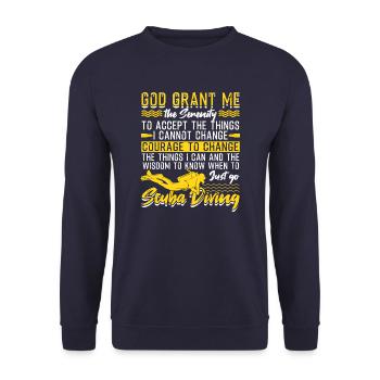 Scuba Diving Prayer - Unisex Pullover - Navy - Vorne - Alina (178cm) & Michal (187cm)